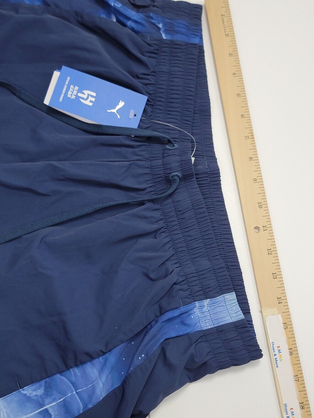 Puma KidSuper Al-Hilal SFC Travel Pants Navy Blue Cloud Print 606853 20 Mens L - Picture 10 of 15
